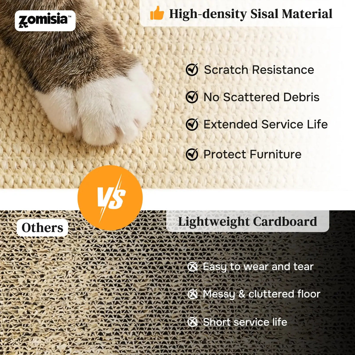 Cat Scratcher With Sisal Pad And Interactive Ball Track Toy