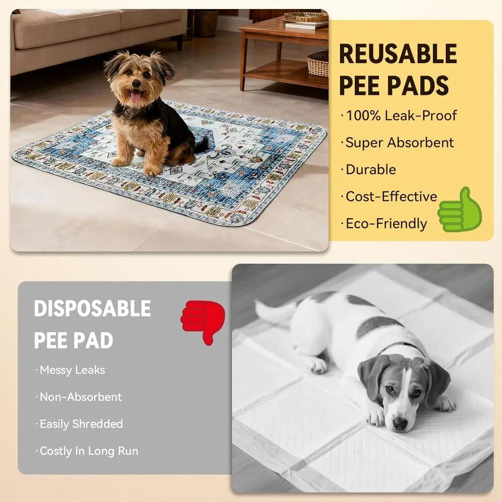 Washable Reusable Absorbent Dog Training Pee Pads Leak Proof