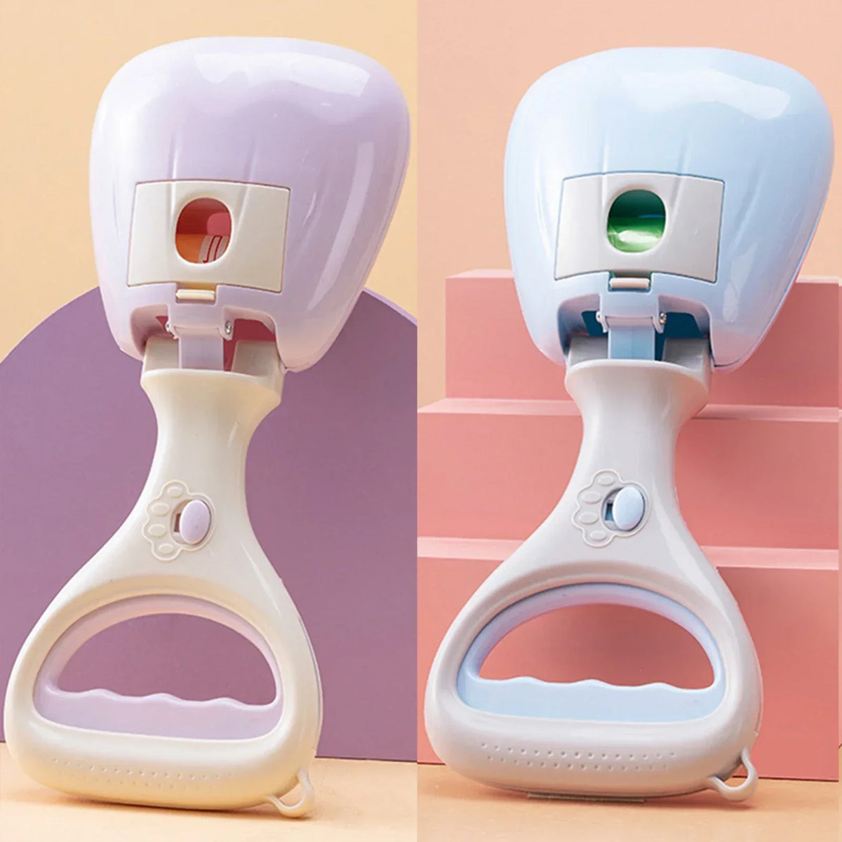 Handheld Dog Poop Scooper With Built In Disposable Bag Holder