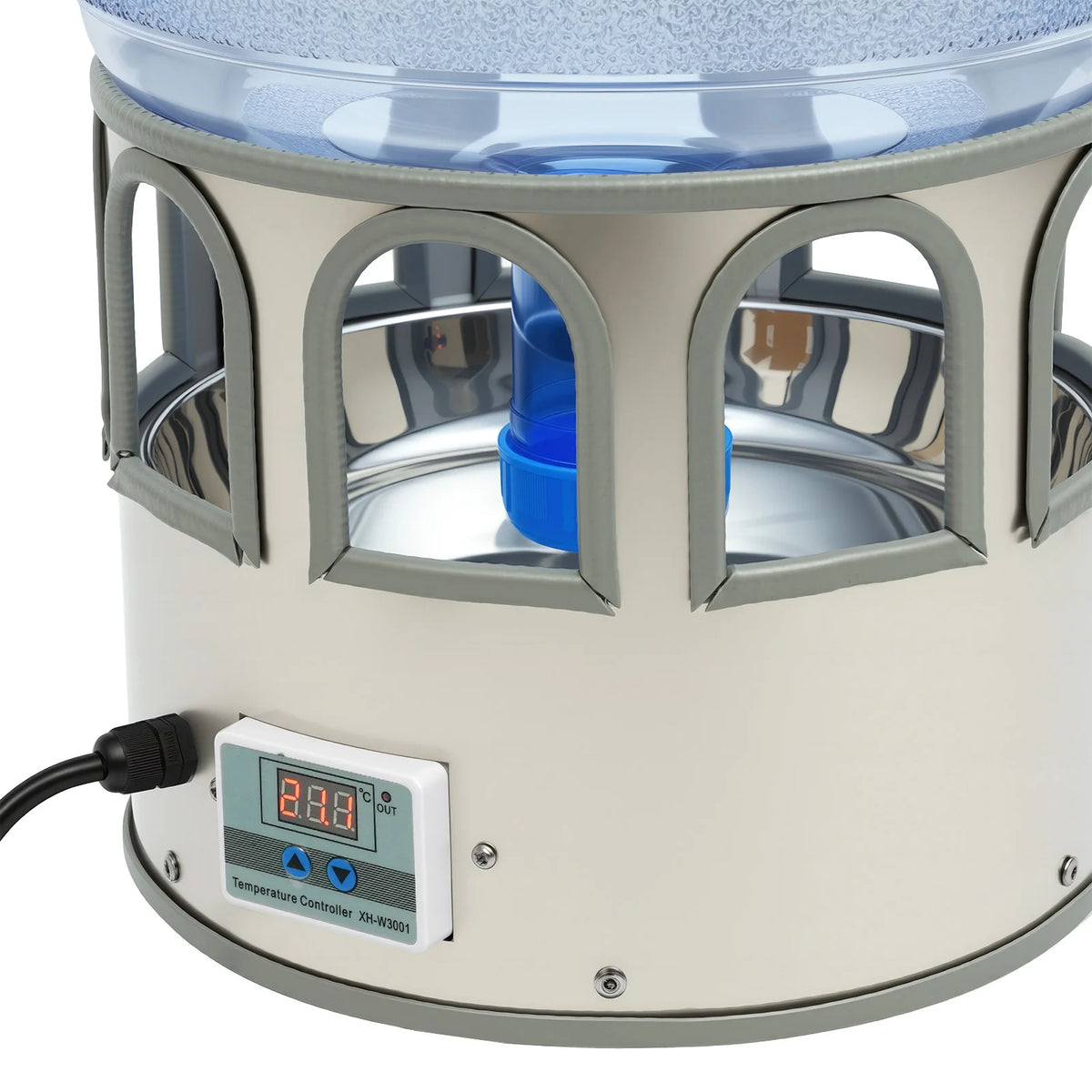 Automatic Stainless Steel Heated Poultry Waterer With Digital Thermostat