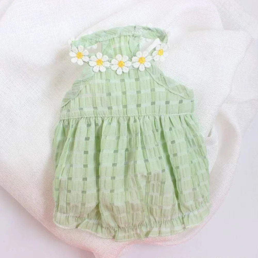 Breathable Floral Pet Skirt For Small Dogs And Puppies