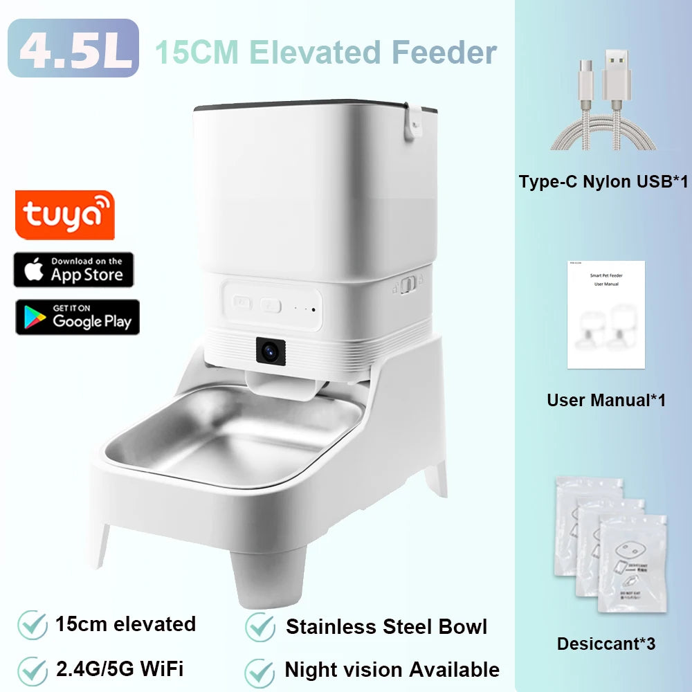 Furpipi Smart Pet Feeder With HD Camera And App Control