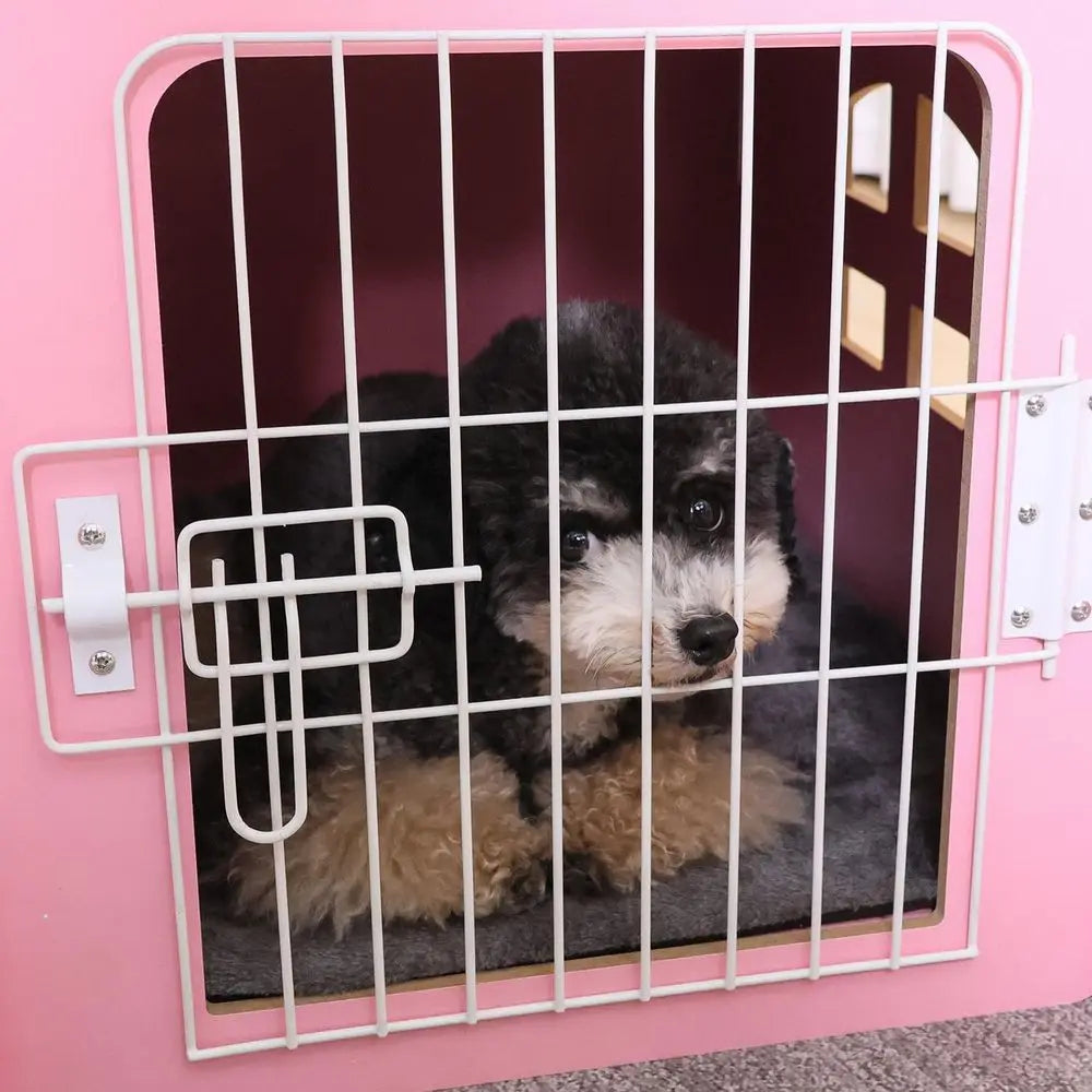 Cozy Wooden Indoor Pet House With Ventilation And Elevated Base