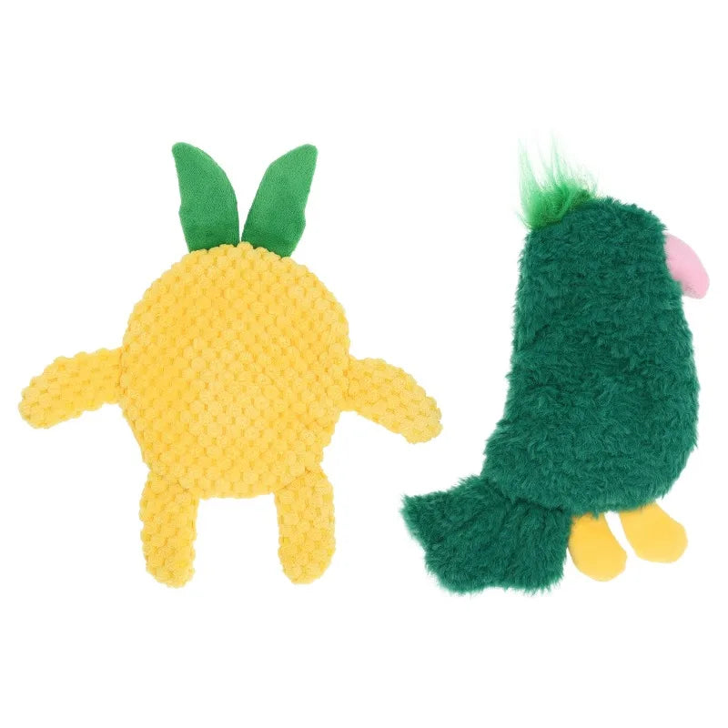 Crinkle Bird And Pineapple Dog Toys For Summer Play