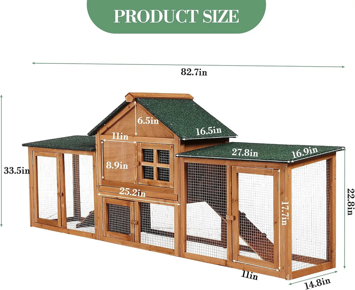 Garvee Wooden Chicken Coop With Waterproof Asphalt Roof for Poultry