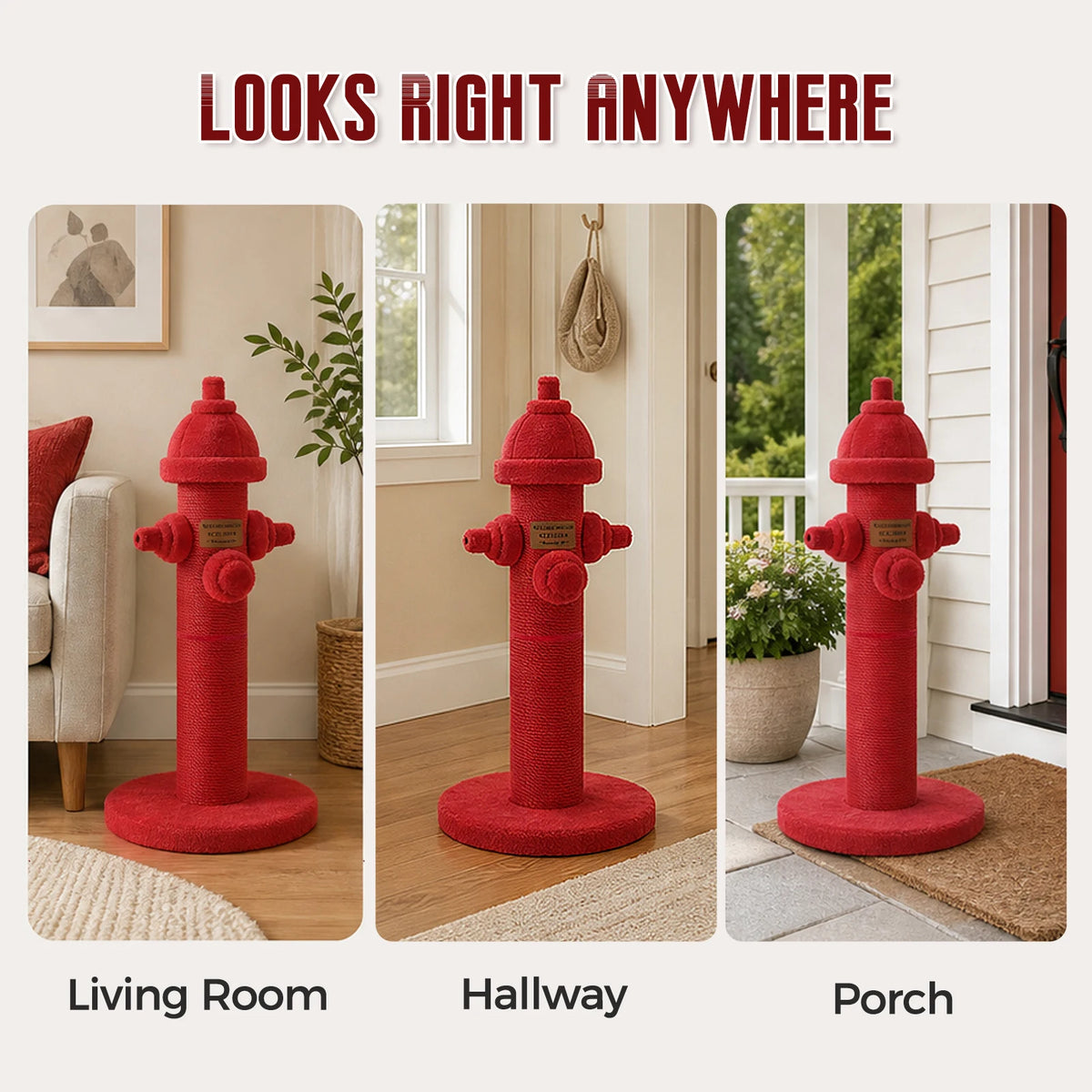 PAWZ Road Fire Hydrant Sisal Cat Scratching Post Furniture
