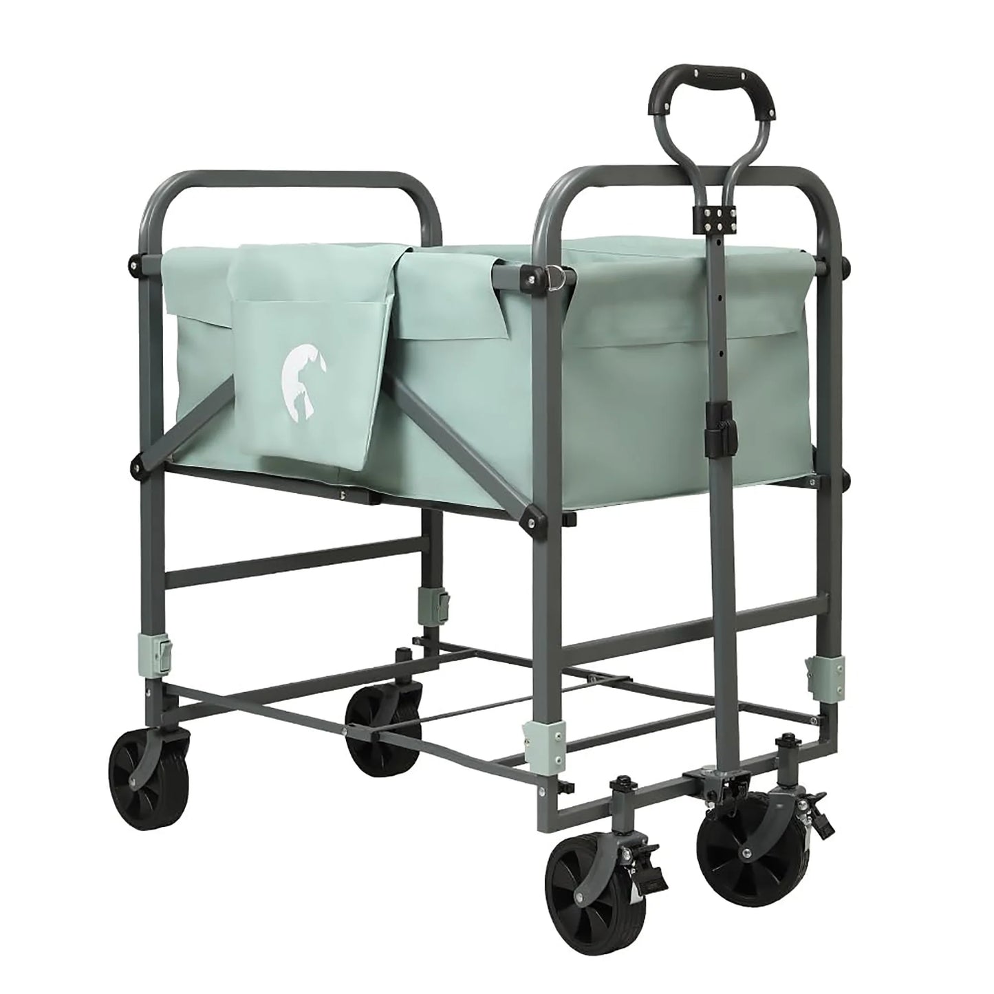 DishyKooker Foldable Portable Dog Bath Tub with Rolling Cart