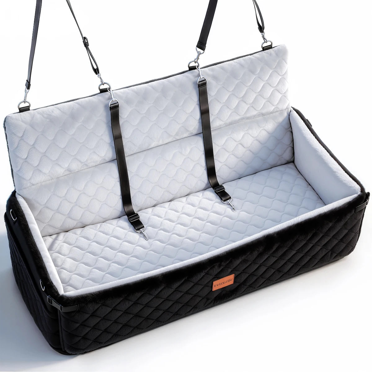 DOMIPET Nylon Dog Booster Seat With Thick Cushion And Leash