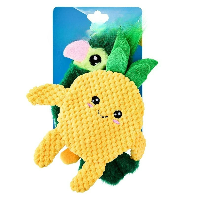 Crinkle Bird And Pineapple Dog Toys For Summer Play