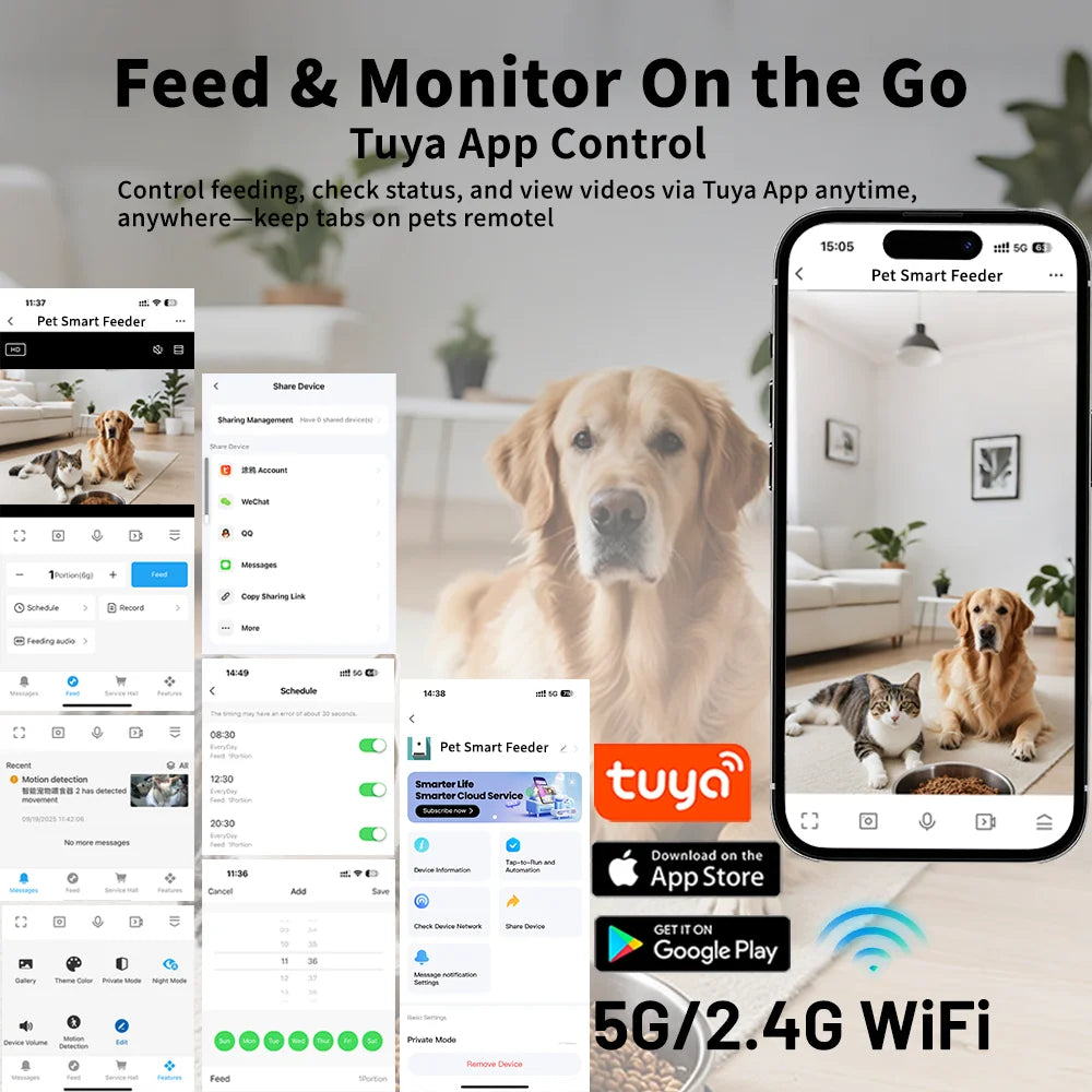 Furpipi Smart Pet Feeder With HD Camera And App Control