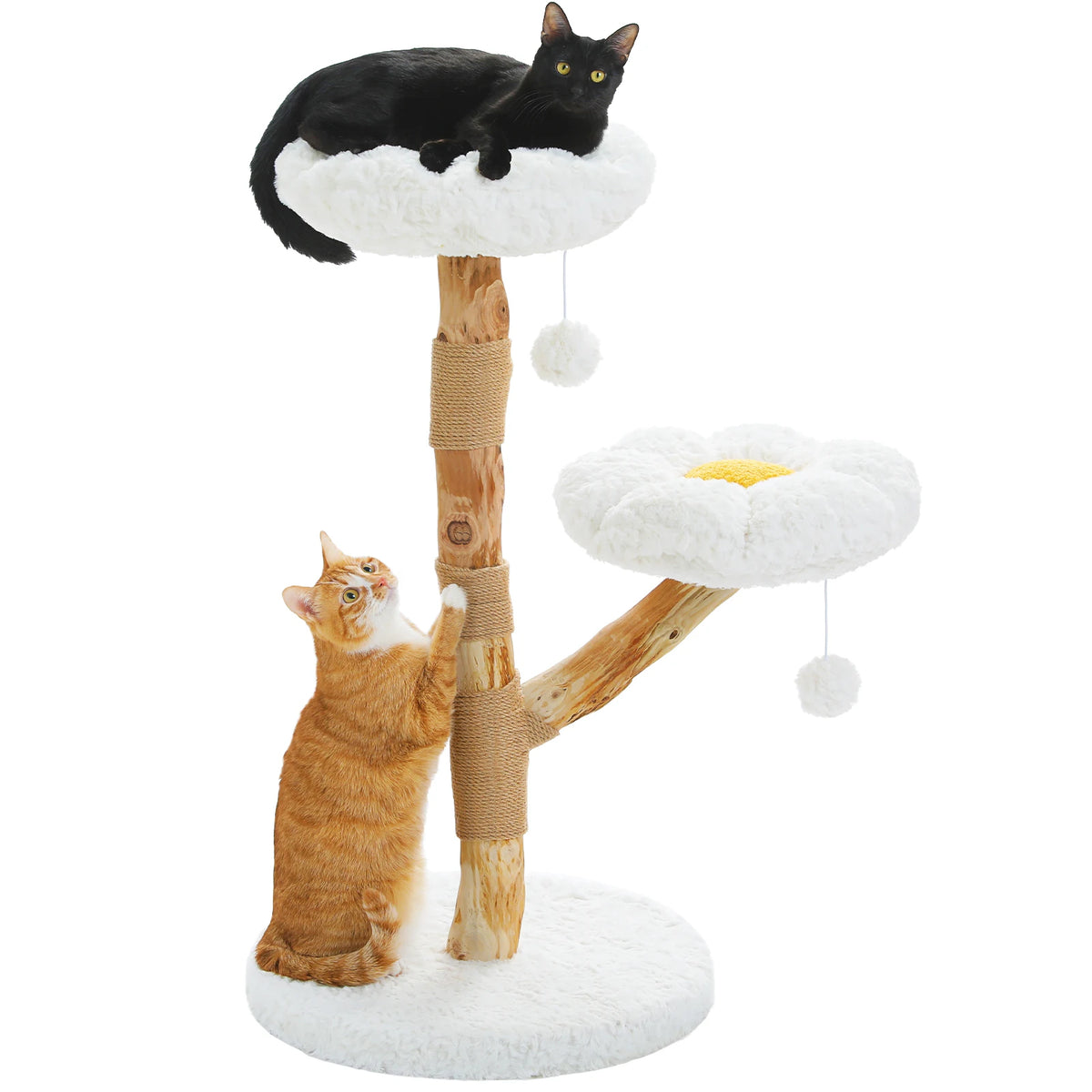 PAWZ Road Cat Tree With Wicker Bed And Sisal Posts