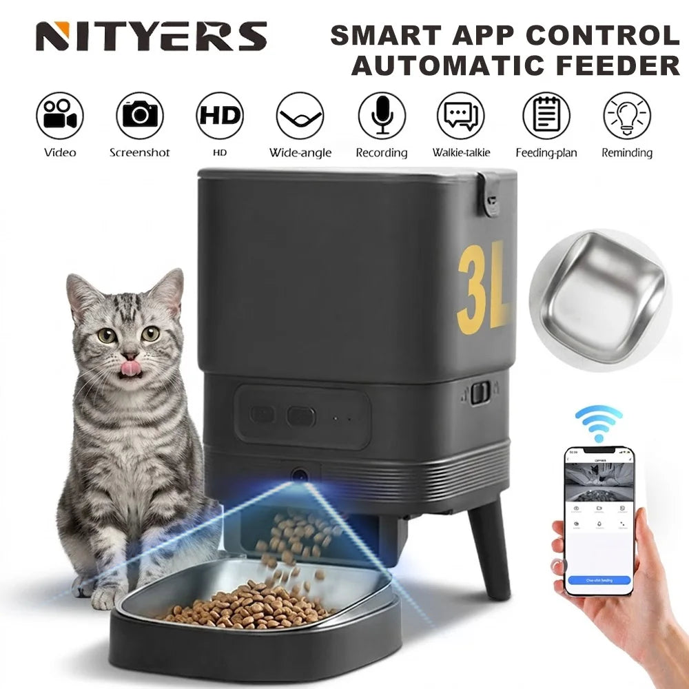 Furpipi Automatic Cat Feeder With HD Camera And Timer