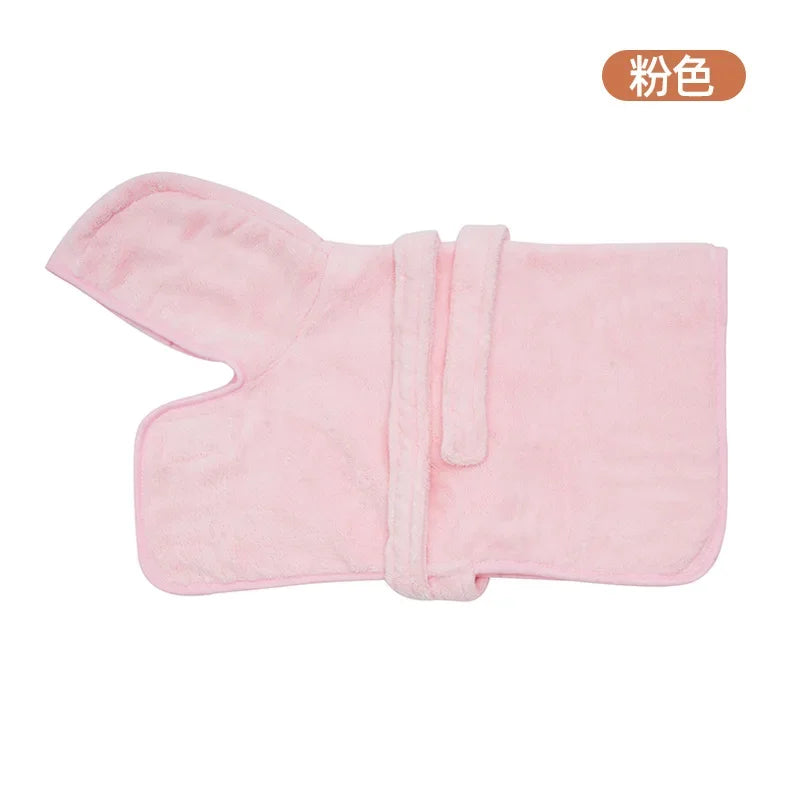 Soft Absorbent Cotton Dog Bathrobe Full Wrap Towel for Pets