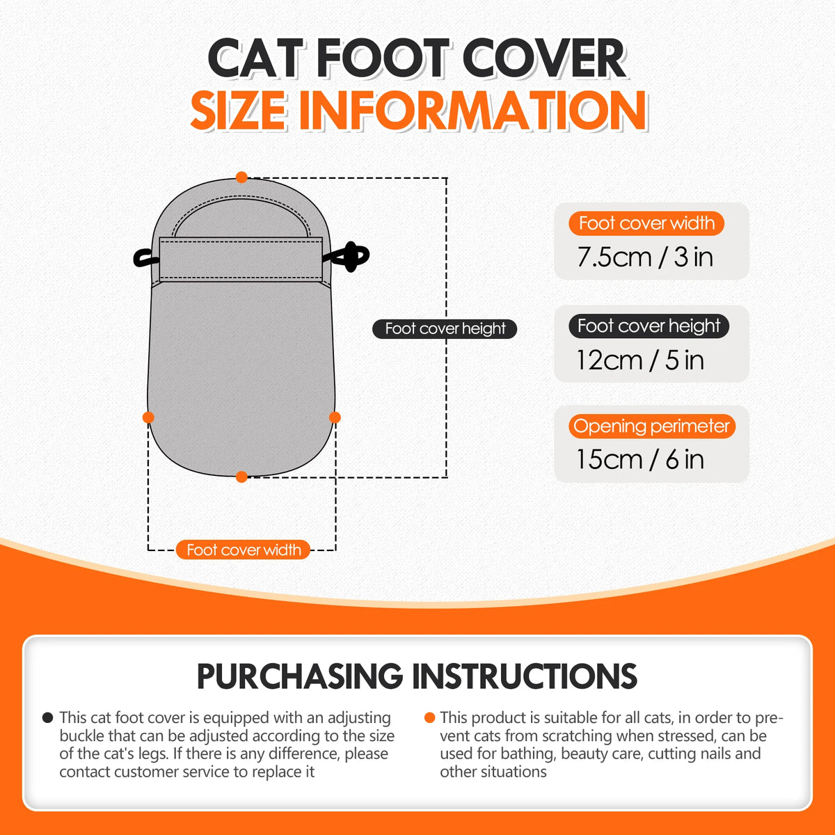 Waterproof Anti Scratch Cat Paw Covers With Adjustable Drawstrings