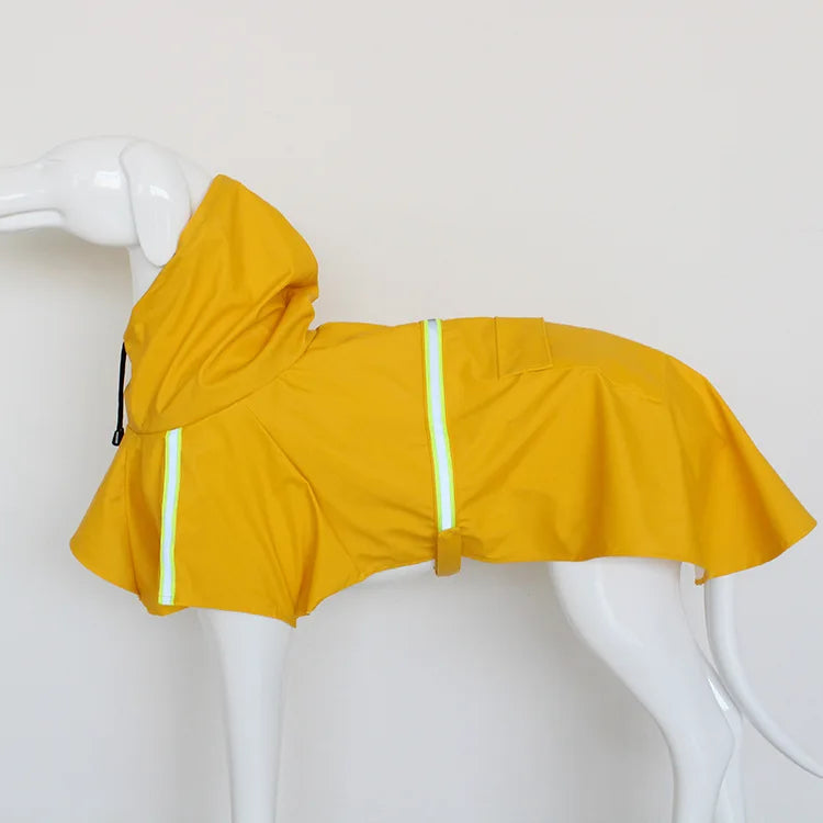 Waterproof Hooded Dog Raincoat With Reflective Trim For Pets