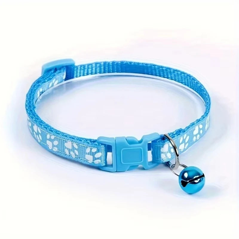 Adjustable Cat Collar With Bell And Decorative Ribbon