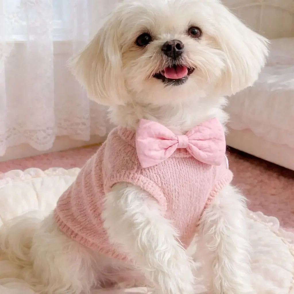 Quilted Pet Bow Tie Set For Dogs Cats Party Accessory