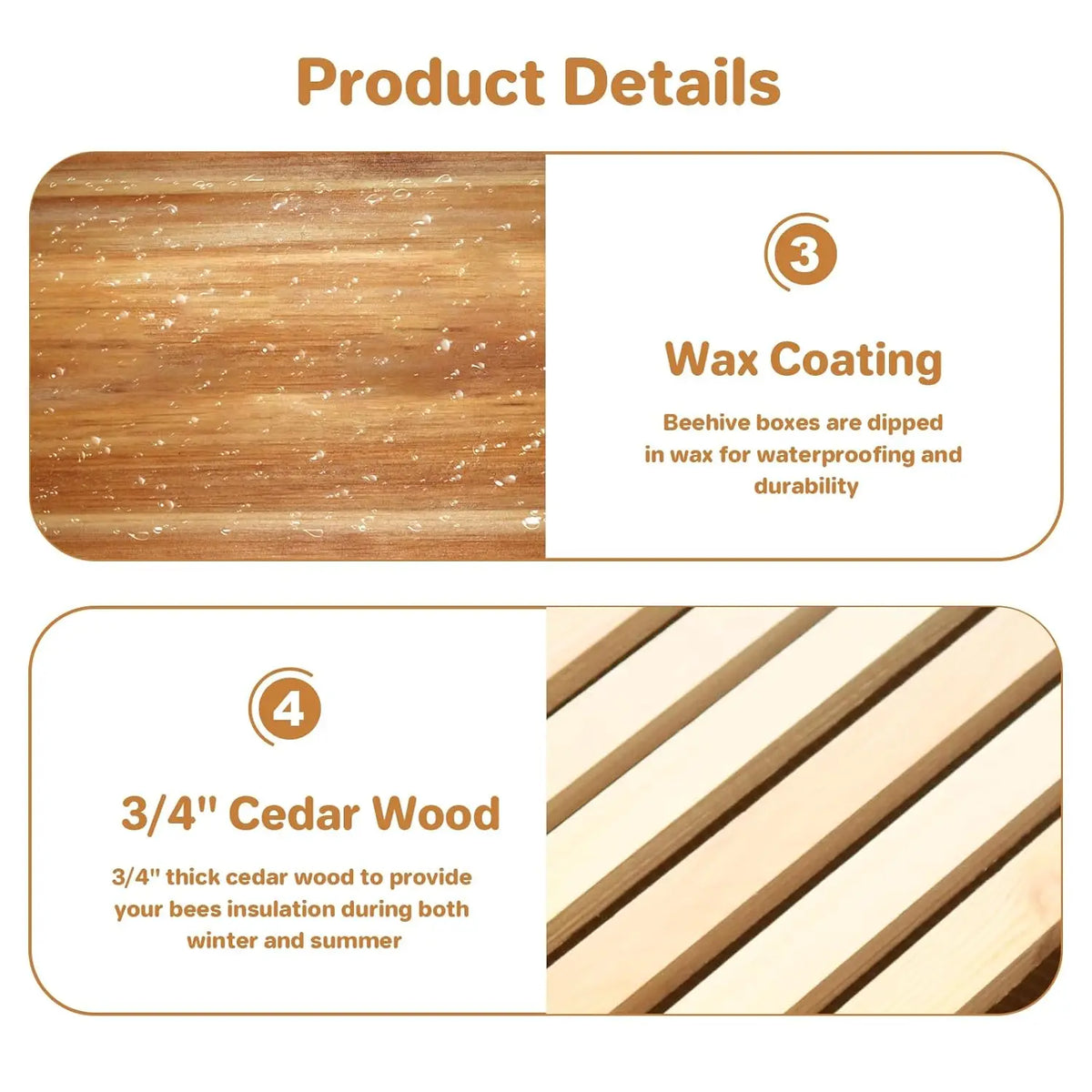 HiMISS 10 Frame Beehive Kit With Wax Coated Foundations
