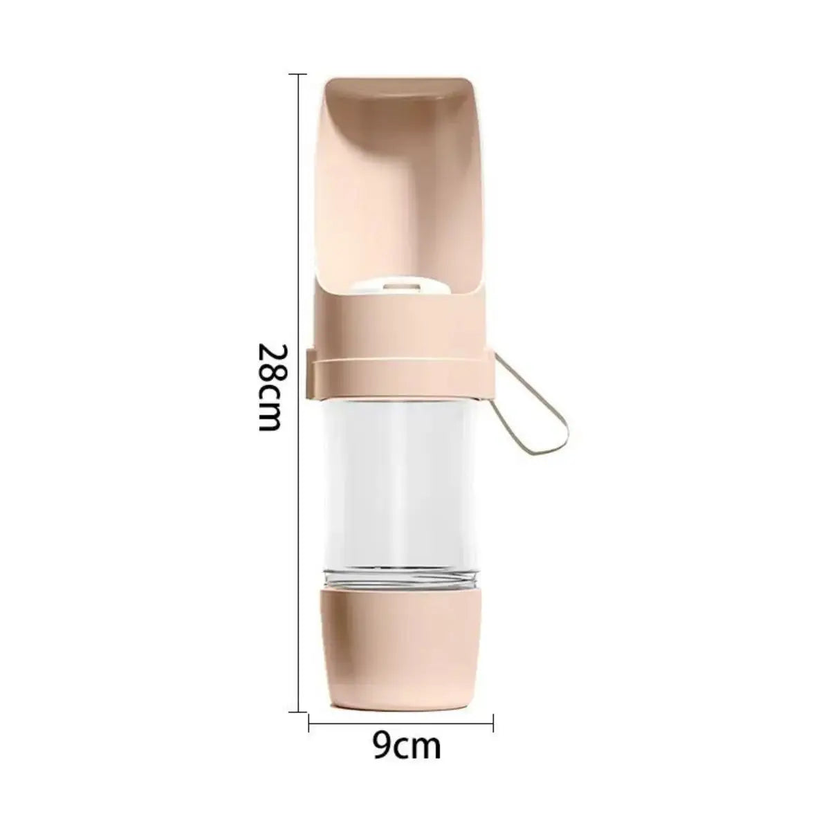 Wooden Pet Water Bottle With Food Storage Container For Dogs