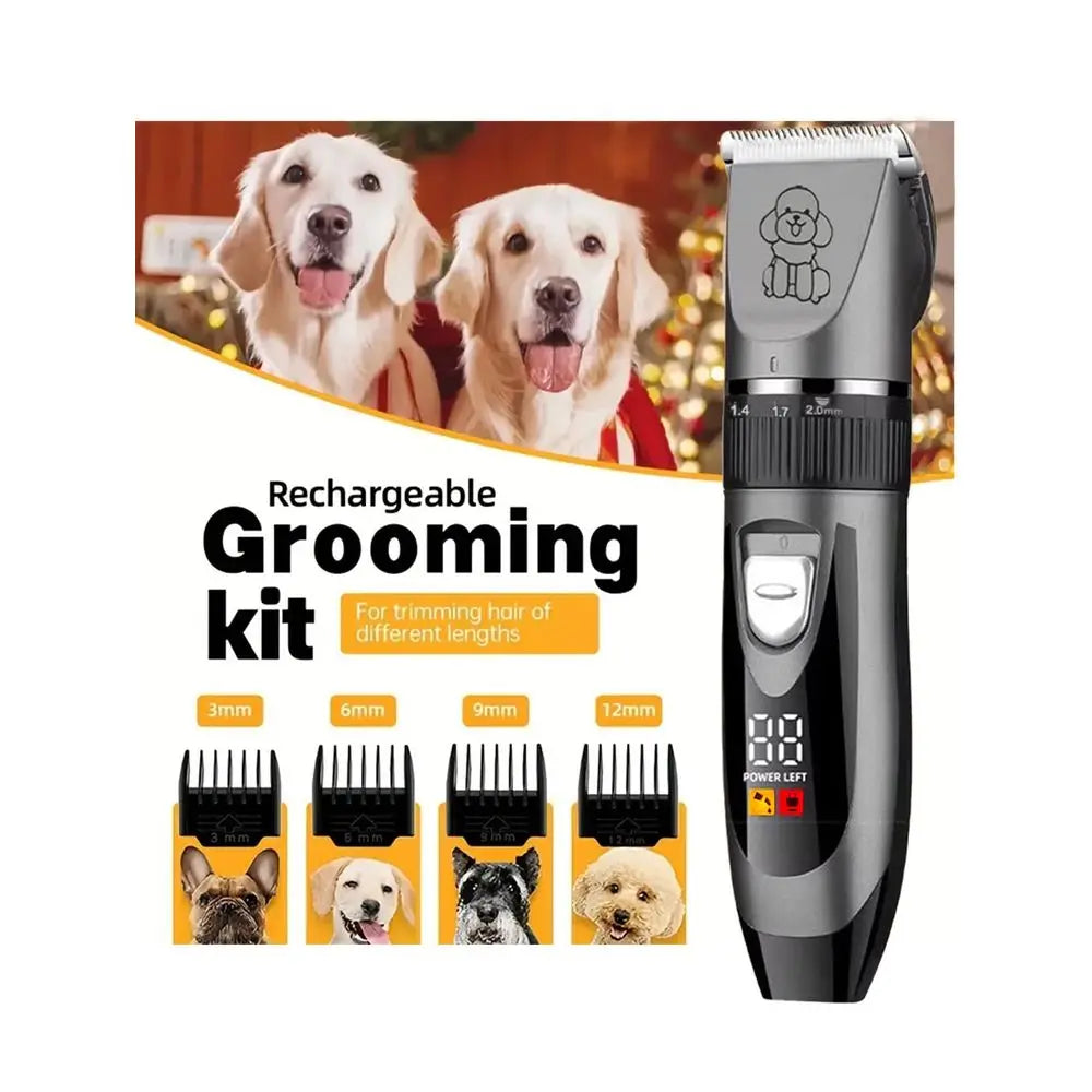 Professional Electric Dog Grooming Clipper Set With Digital Display