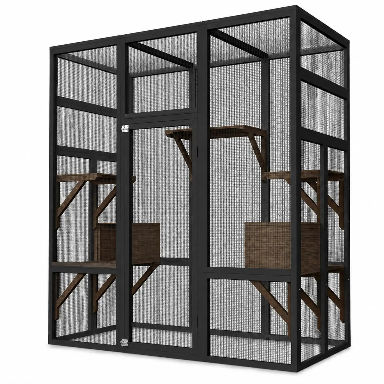 Himiss 70 Inch Outdoor Catio Wooden Cat Enclosure With Roof