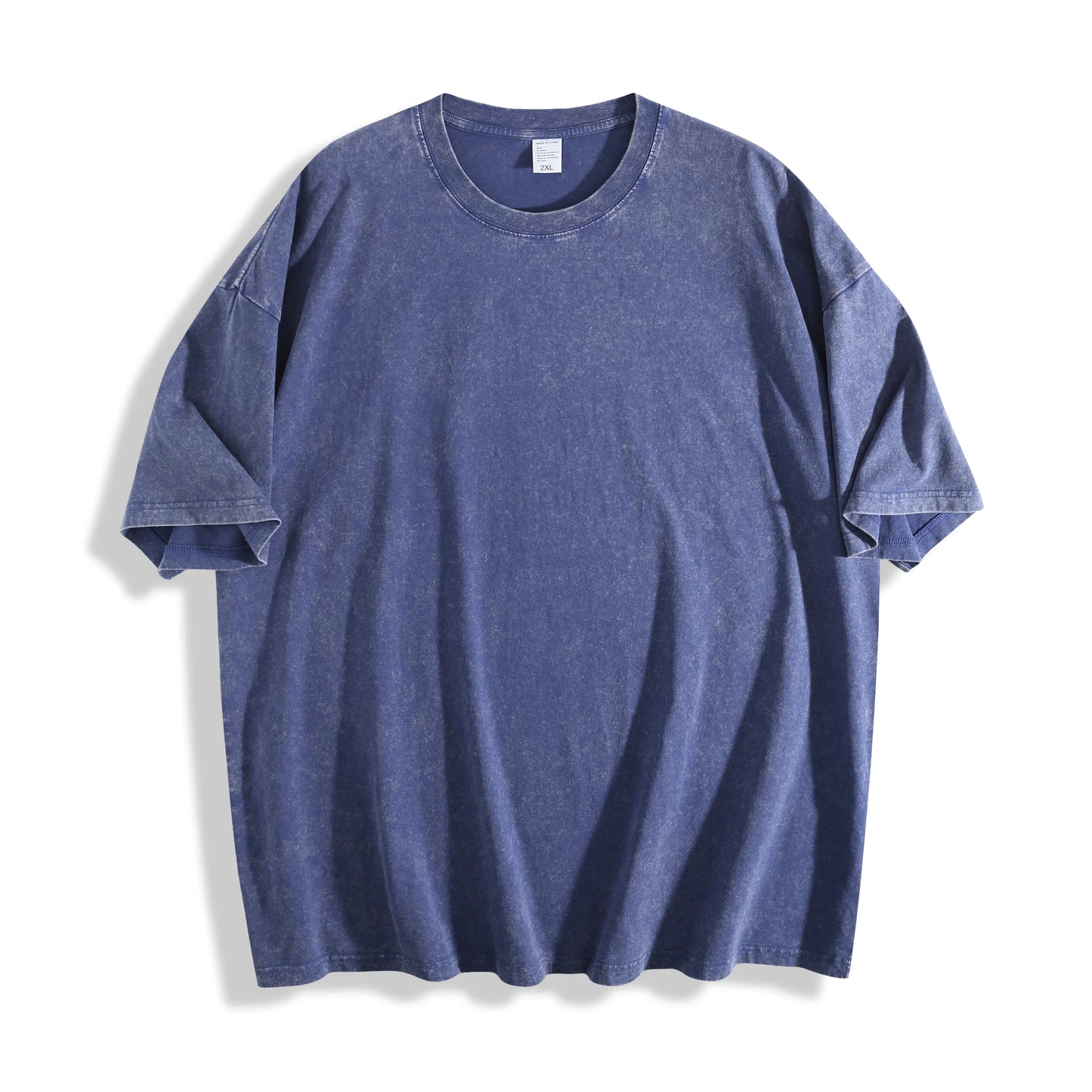 Premium Cotton Acid Washed Graphic Cat Print Streetwear T Shirt