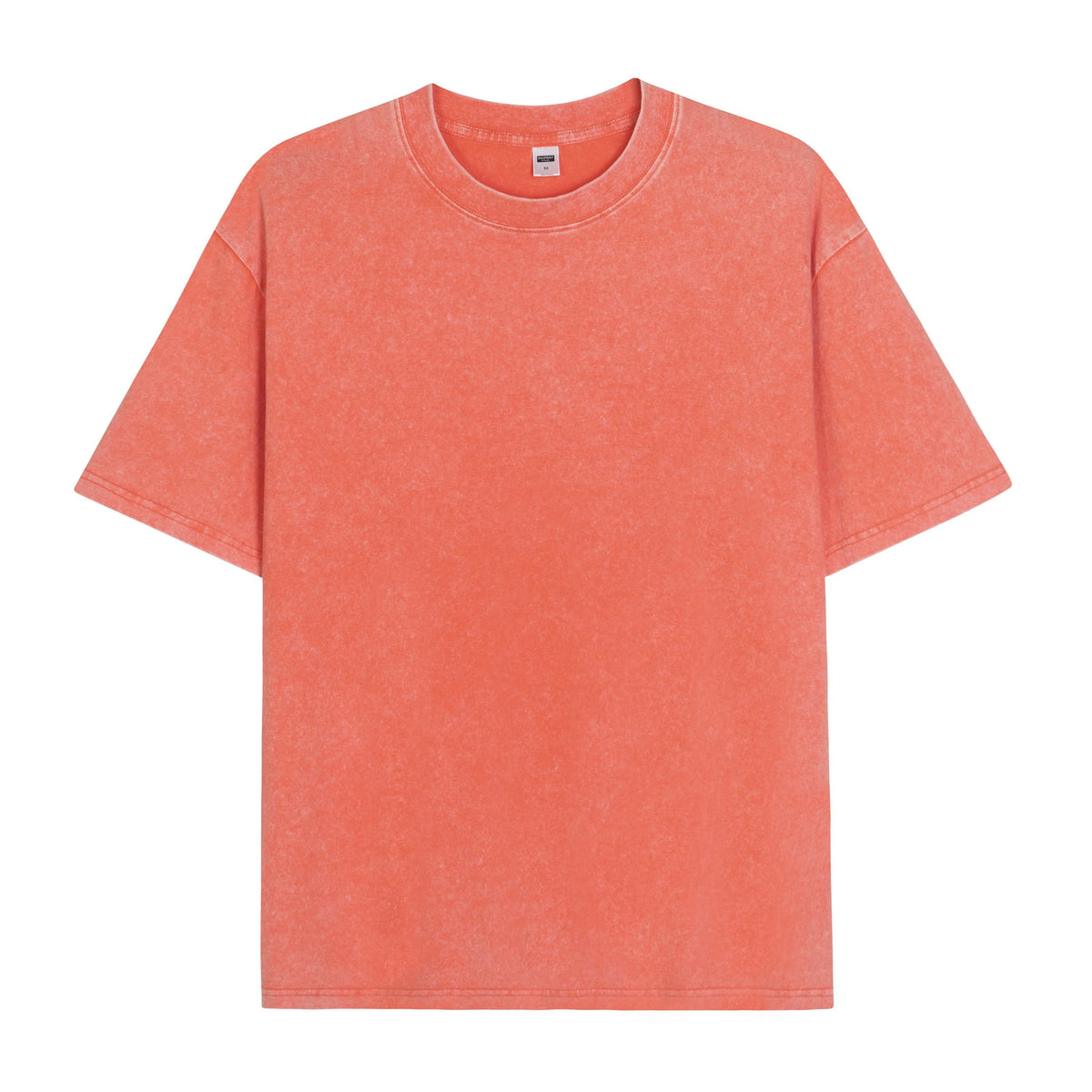 Premium Cotton Acid Washed Graphic Cat Print Streetwear T Shirt