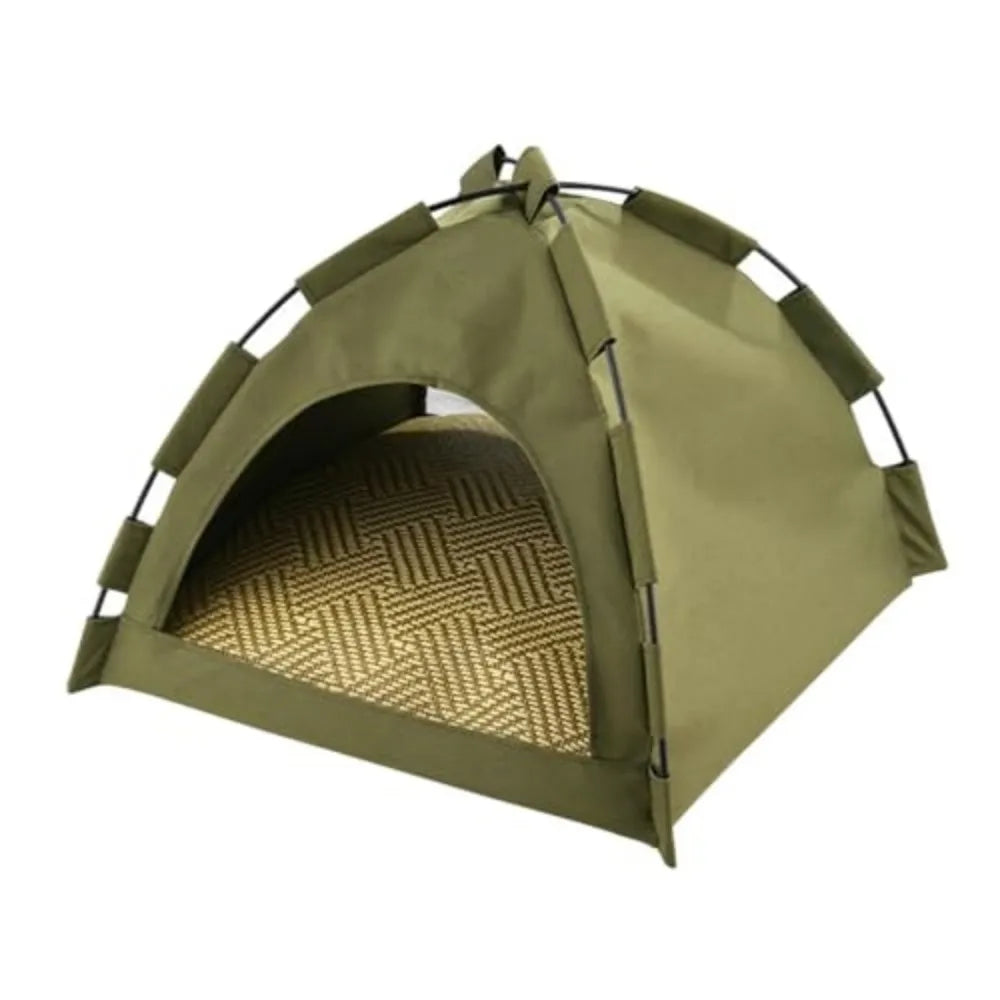 Portable Semi-Enclosed Outdoor Pet Tent Shelter for Cats and Dogs