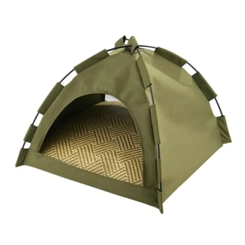 Portable Semi-Enclosed Outdoor Pet Tent Shelter for Cats and Dogs