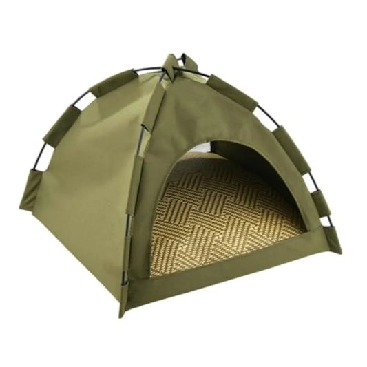 Portable Semi-Enclosed Outdoor Pet Tent Shelter for Cats and Dogs