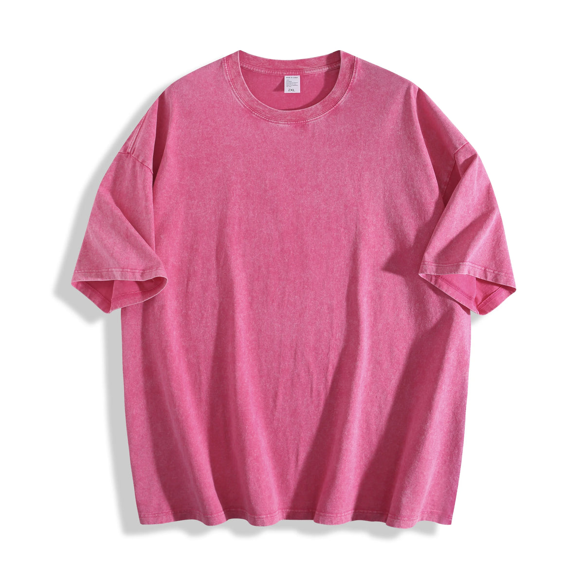 Premium Cotton Acid Washed Graphic Cat Print Streetwear T Shirt