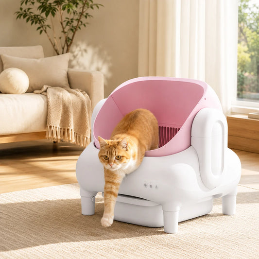 Automatic WiFi Self Cleaning Cat Litter Box With Odor Shield