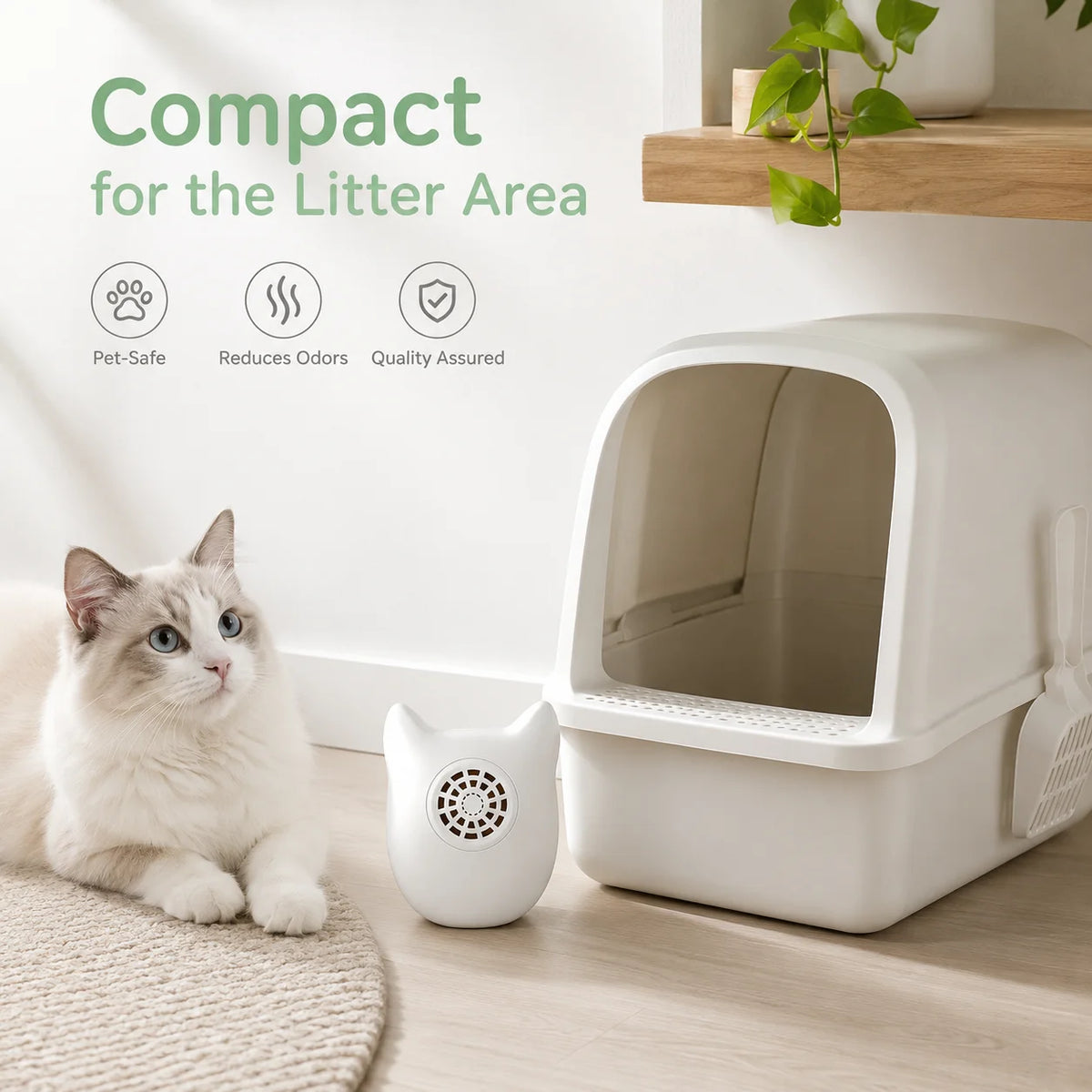 Rechargeable Cat Litter Box Deodorizer Fragrance Tablets Pet Air Purifier