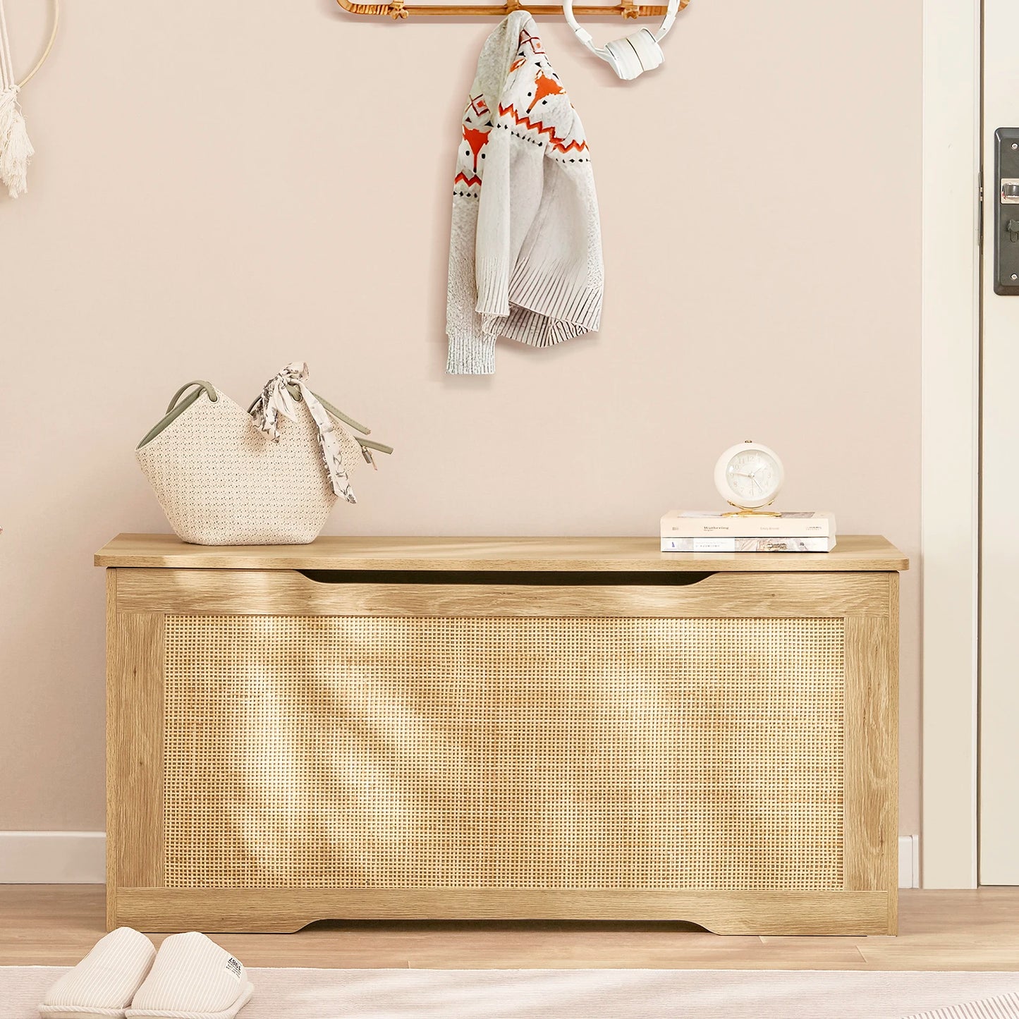 Wooden Storage Chest And Toy Box With Safety Hinges