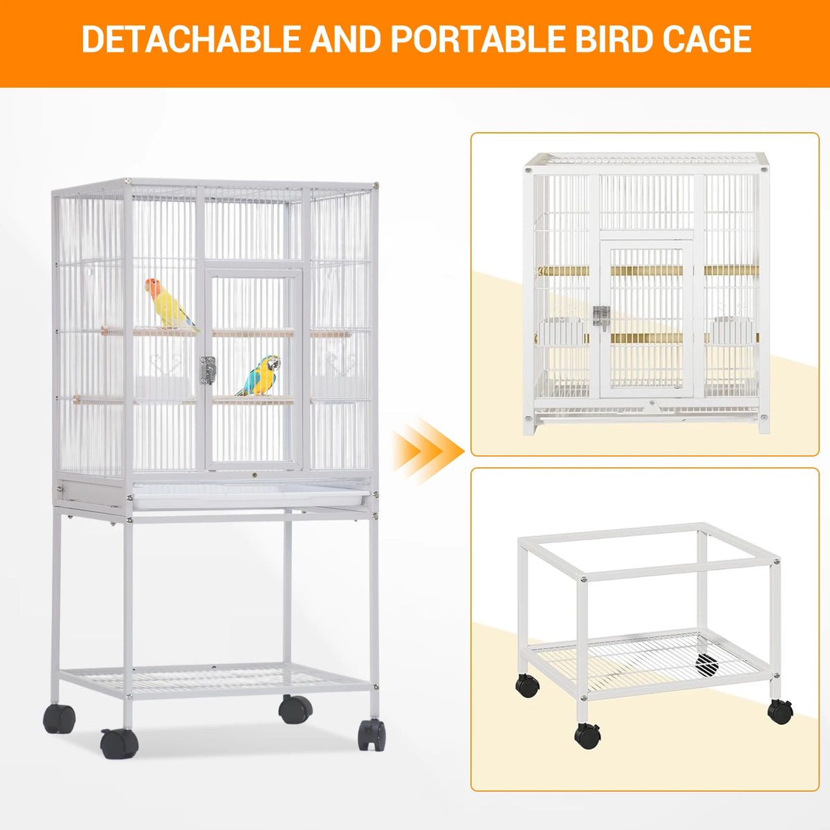 Five Level Metal Small Animal Cage With Wheels And Tray