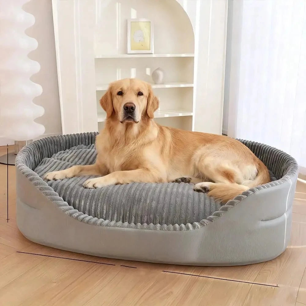 Comfortable Machine Washable Plush Pet Bed For Dogs And Cats