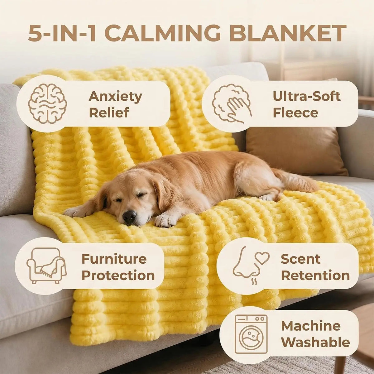Comforting Emotional Support Blanket for Dogs and Pets