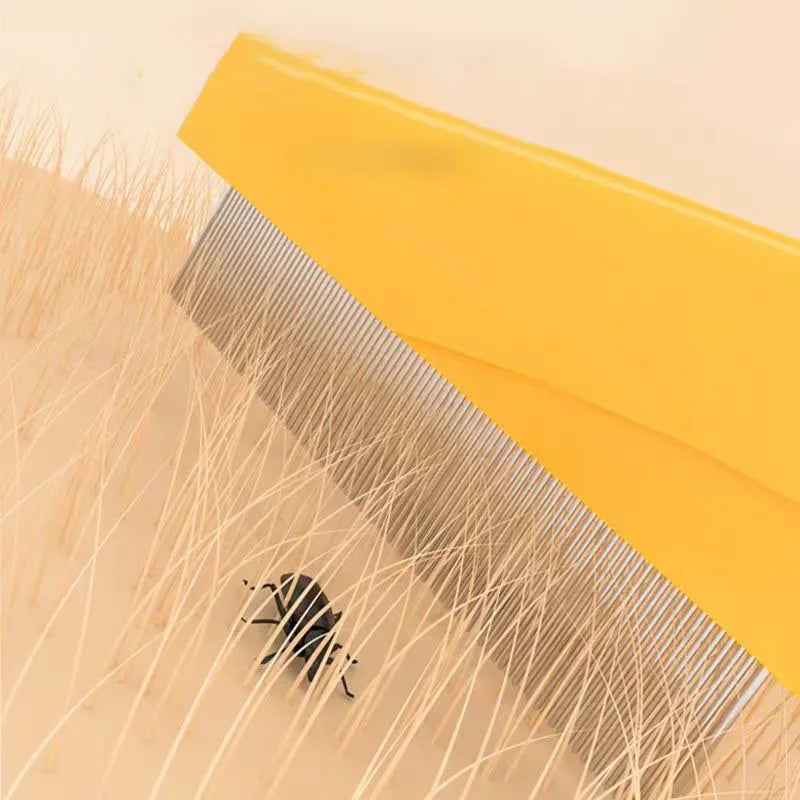 Stainless Steel Pet Hair Shedding Comb With Comfortable Handle