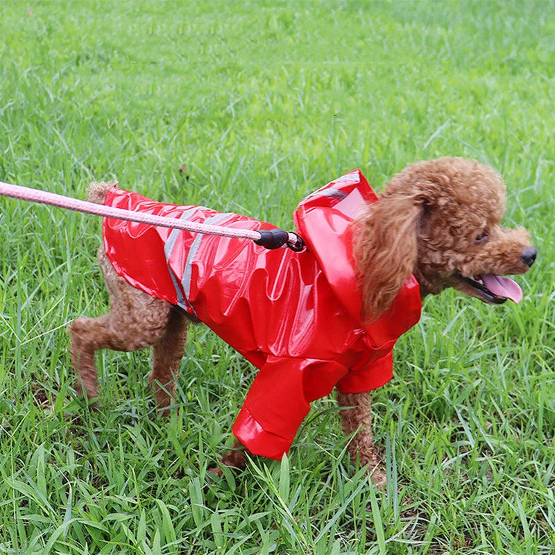 Waterproof PU Raincoat Jacket For Small Dogs And Cats