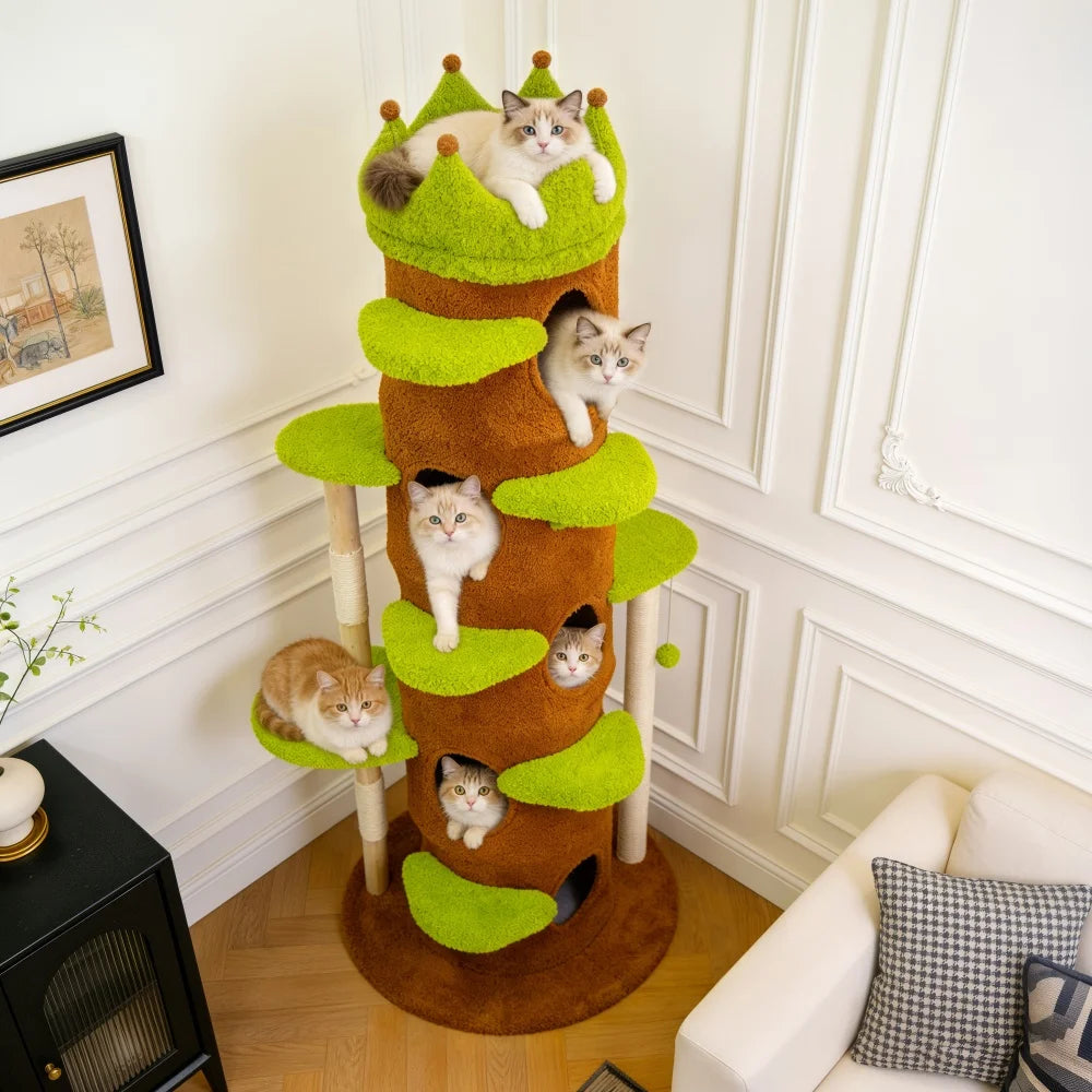 Borwort Premium Cat Tree Tower With Sisal Scratching Post Condo