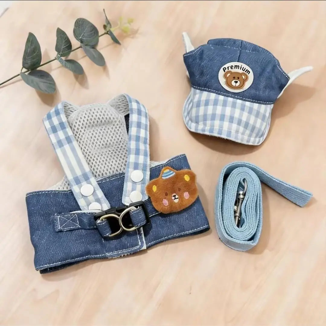 Breathable Pet Harness Vest With Leash For Small Pets
