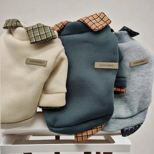 Petfrdglobal Warm Winter Dog Plaid Hoodie Jacket Coat