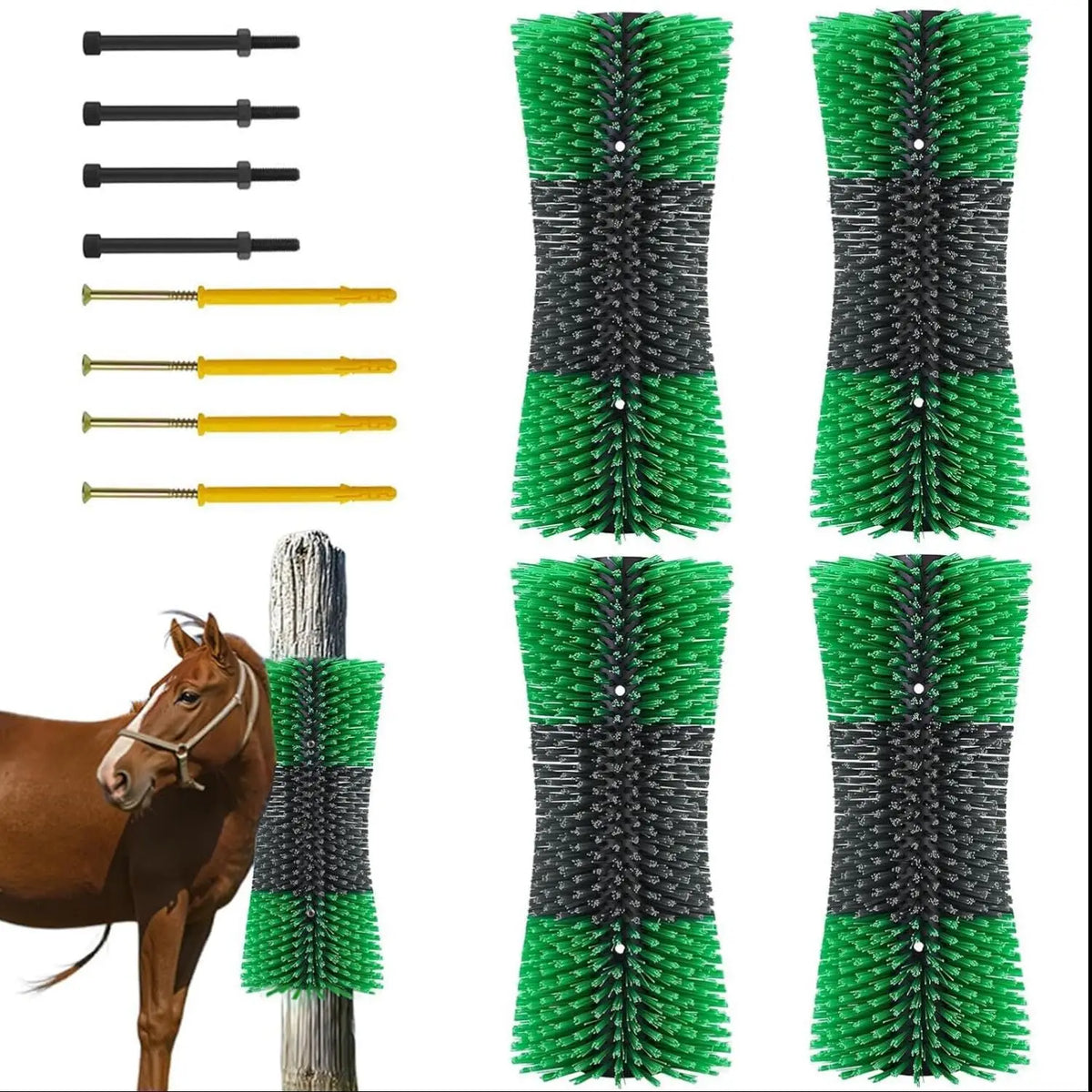 Livestock Grooming Brush for Horses, Cattle, Goats, Sheep and Pigs