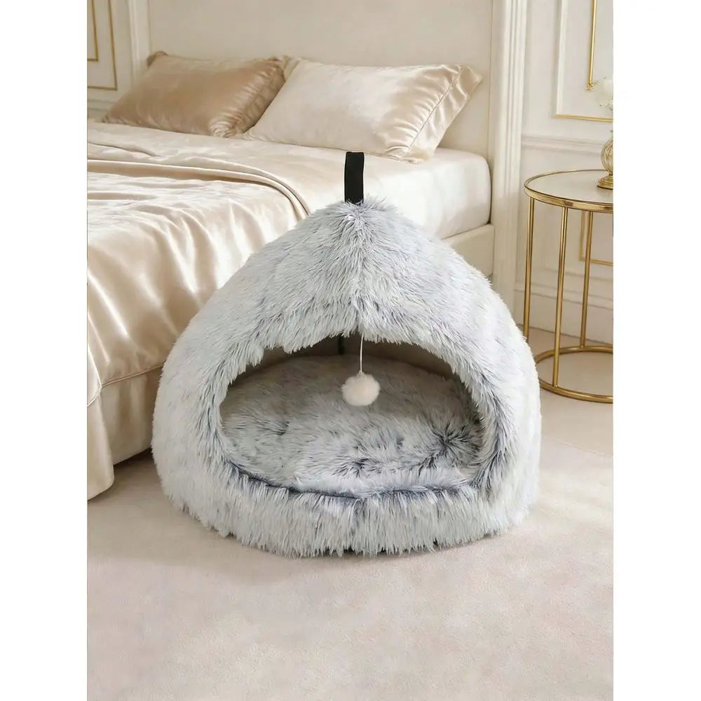 Comfortable Plush Insulated Pet Bed For Indoor Cats And Dogs