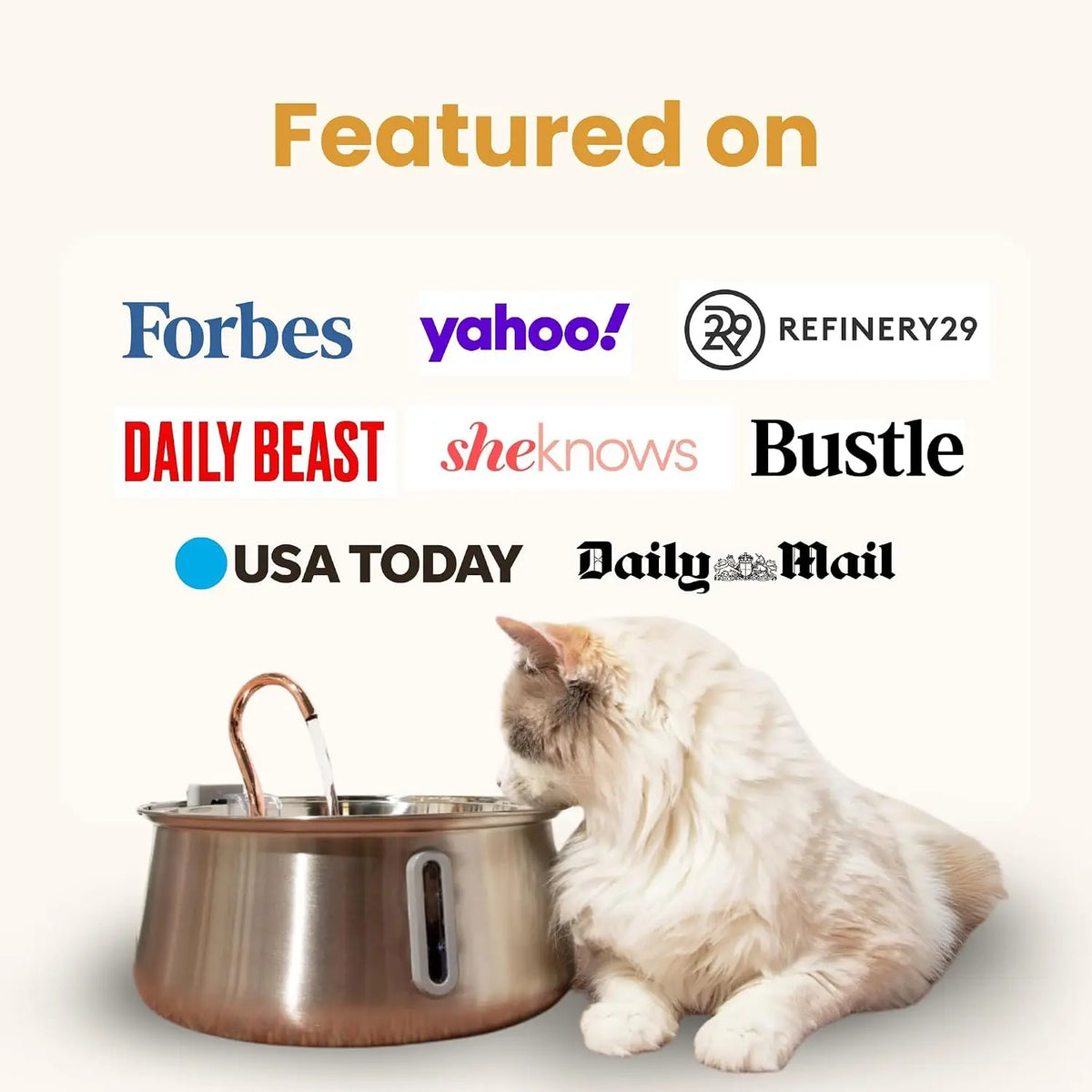 KittySpout Stainless Steel Wireless Cat Water Fountain