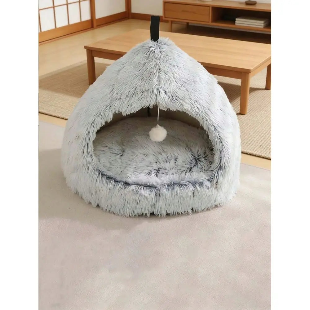 Comfortable Plush Insulated Pet Bed For Indoor Cats And Dogs