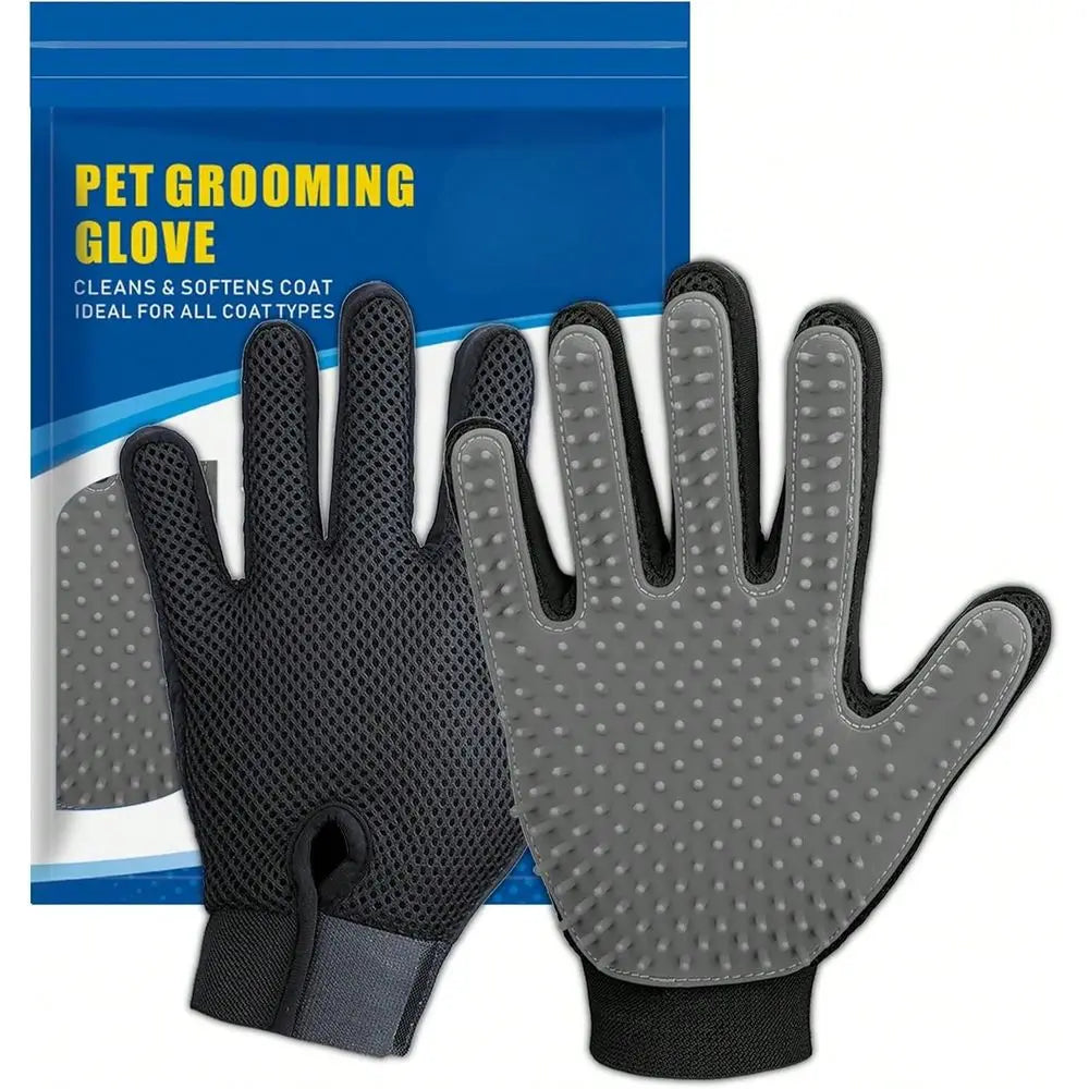 Pet Hair Remover Gloves Shedding Brush For Dogs Cats Horses