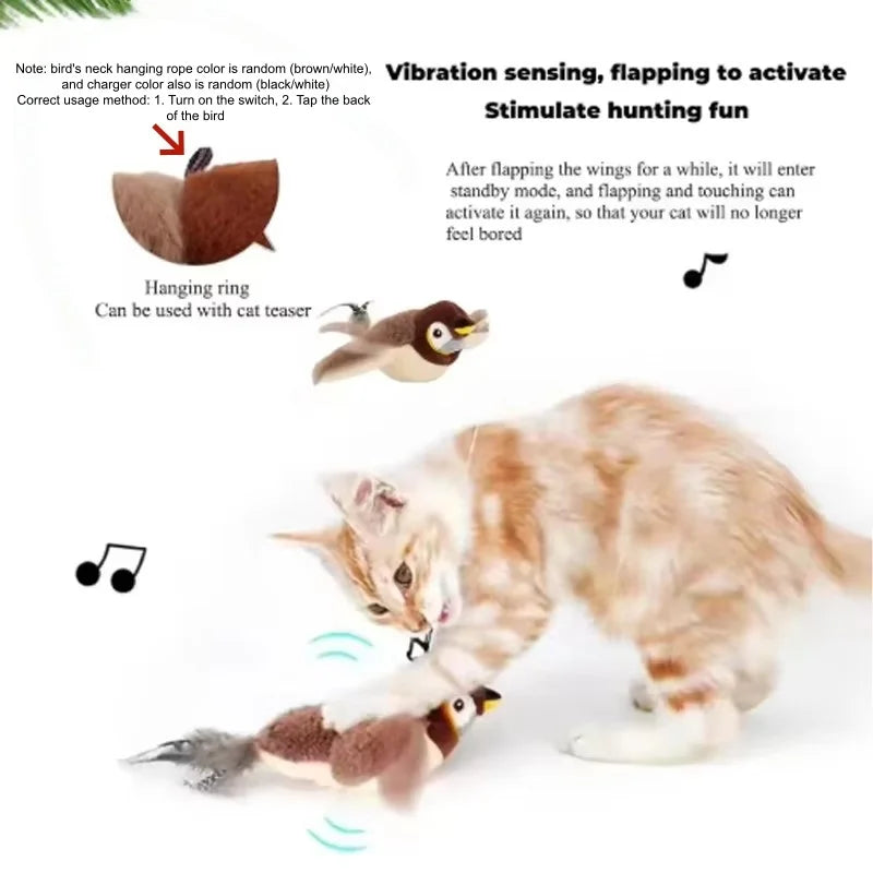 Touch Activated Simulated Bird Interactive Pet Plush Toy