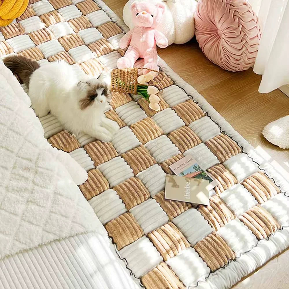Waterproof Coral Fleece Dog Bed Mat With Anti Slip Cover