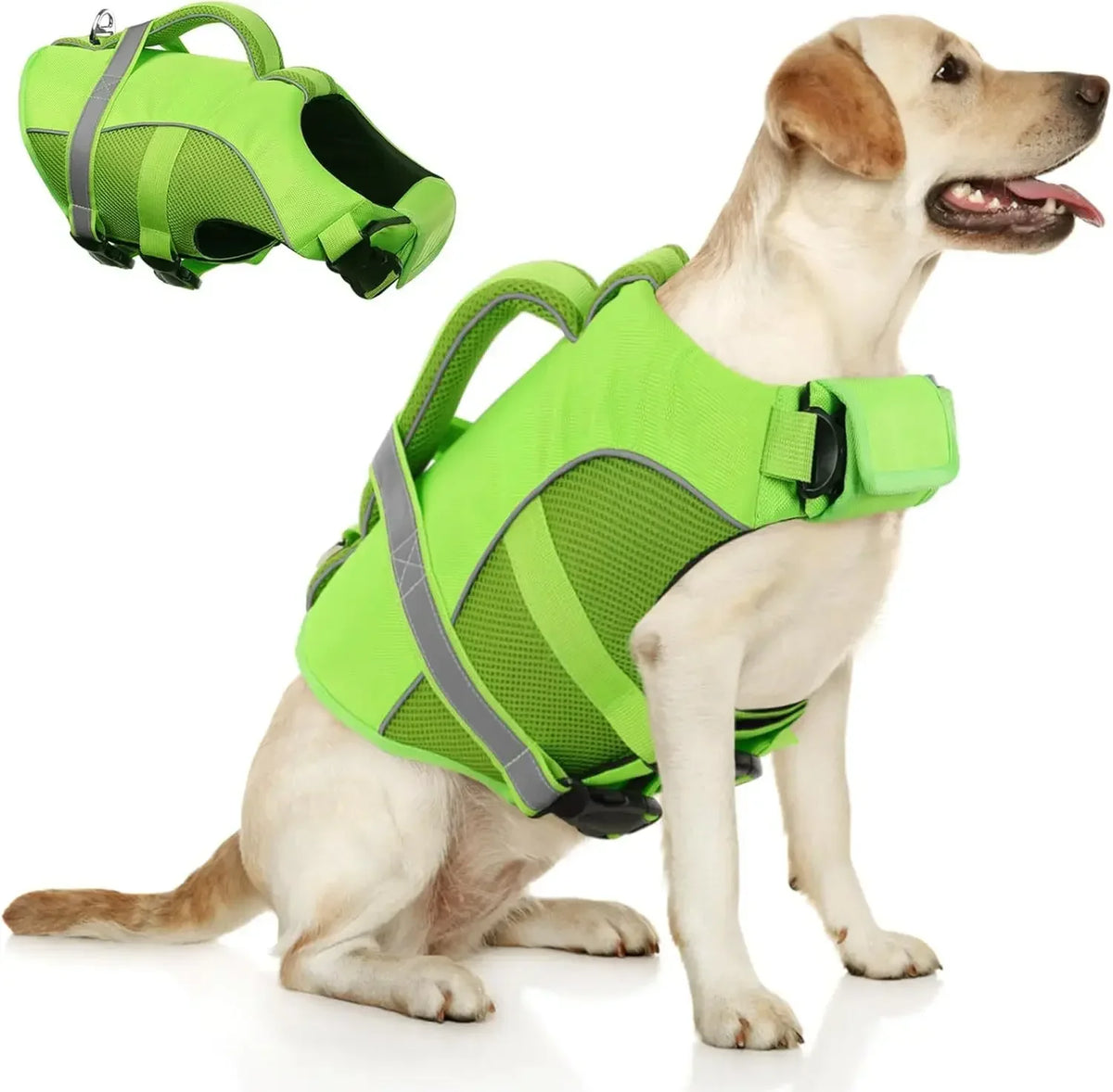 Bxx Professional Mesh Dog Life Jacket Ergonomic Rescue Handle Design